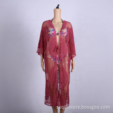 sun-protective wholesale crochet clothing dress cover up